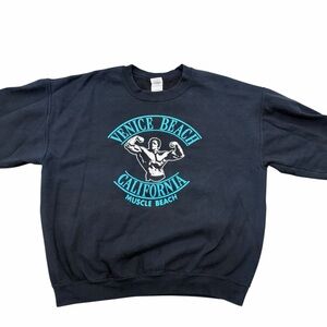 Venice Beach California Muscle Beach Sweatshirt Navy XL